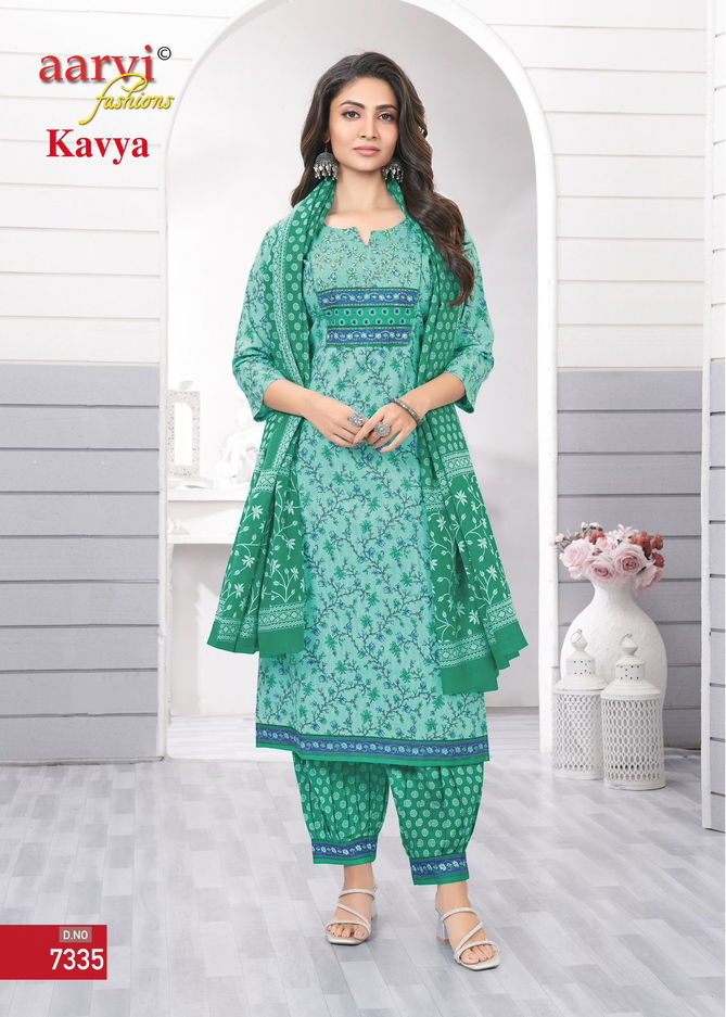 Kavya Vol 1 By Aarvi Printed Premium Cotton Kurti With Bottom Dupatta Wholesale Price In Surat